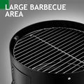 Seizeen 16" Smoker Outdoor 3-in-1 Charcoal Grill, Portable BBQ Grill Fire Pit Combo Double-layer Design