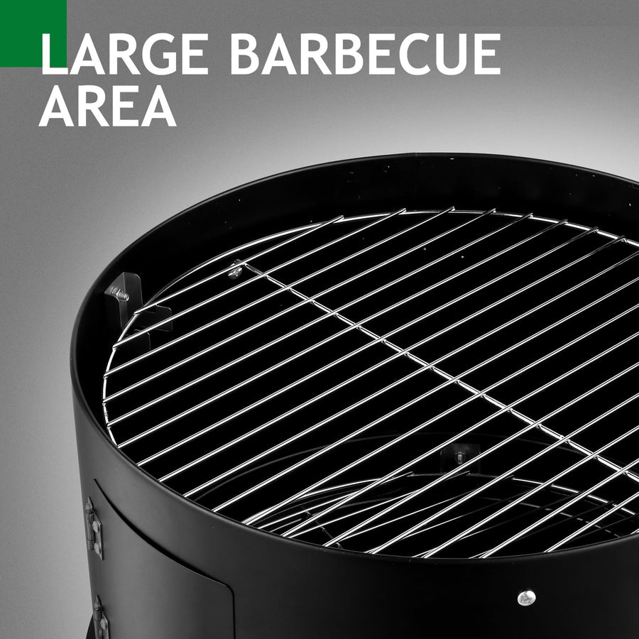 Seizeen 16" Smoker Outdoor 3-in-1 Charcoal Grill, Portable BBQ Grill Fire Pit Combo Double-layer Design