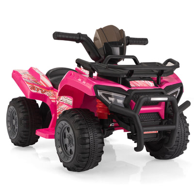 Seizeen 6V Kids 4 Wheeler, Ride On Toy Car Quad Bike, 0.6-1.9MPH Safe Speed Kids ATV for Age 1.5-3 Boys/Girls, Music Horn USB MP3, Camo Pink