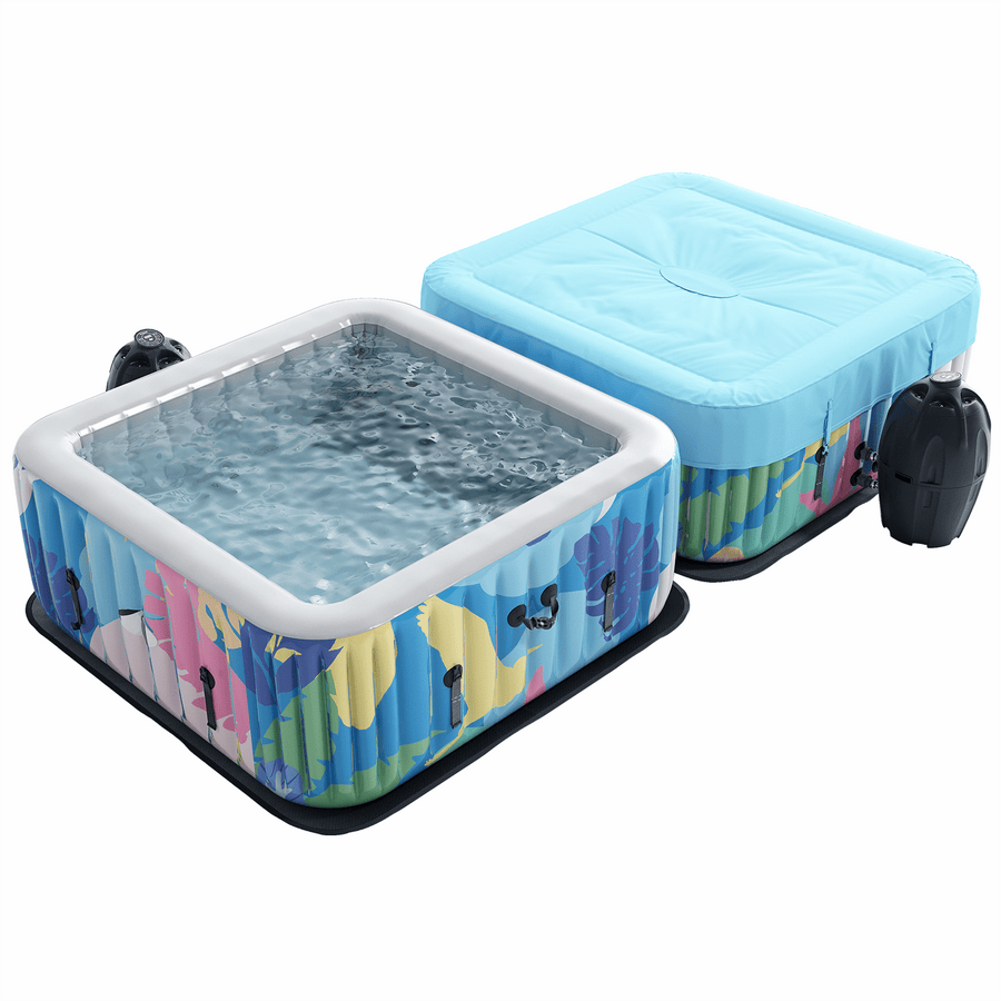 Inflatable Hot Tub, Portable Pool Hot Tub for Home Spa, Outdoor Blow Up Hot Tub W/Jets,