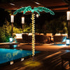 5FT Pre-Lit Palm Tree, Lighted Artificial Tree W/ 198 Rope Lights,  Decorated Christmas Trees for Indoor Outdoor Garden Patio