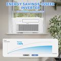 12000BTU Air Conditioner for 550 sq.ft 35per Energy-Saving, Smart Inverter Window AC Multifunctional Dry Fan ECO Mode, 15-CEER Energy Efficiency Rating