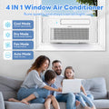 12000BTU Air Conditioner for 550 sq.ft 35per Energy-Saving, Smart Inverter Window AC Multifunctional Dry Fan ECO Mode, 15-CEER Energy Efficiency Rating