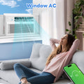 12000BTU Air Conditioner for 550 sq.ft 35per Energy-Saving, Smart Inverter Window AC Multifunctional Dry Fan ECO Mode, 15-CEER Energy Efficiency Rating