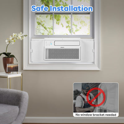 12000BTU Window Air Conditioner, Energy-Save Inverter Air Conditioner with Dehumidifier, 42dB Super Quiet AC with APP Control, Auto Swing, 4 Runing Modes & ECO