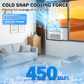 Window Air Conditioner, 10000BTU Fast Cooling Window AC Unit with Energy Saver, Sleep Mode, 4-Way Airflow, 24H Timer, for Bedroom Apartment up to 450 Sq.Ft