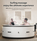Seizeen Inflatable Hot Tub for 4-6 People, Portable Hot Tub with Colorful Light, Luxurious Home SPA with 150pcs AirJet, 69''Dia, Max 104℉