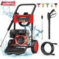 Seizeen Pressure Washer Gas Powered, 3600 PSI Power Washer w/Buil-in Soap Tank, Portable Water Washer w/5 Quick Nozzles, 25FT Hose, 210CC OHV Engine, 2.6 GPM Powerful Pump