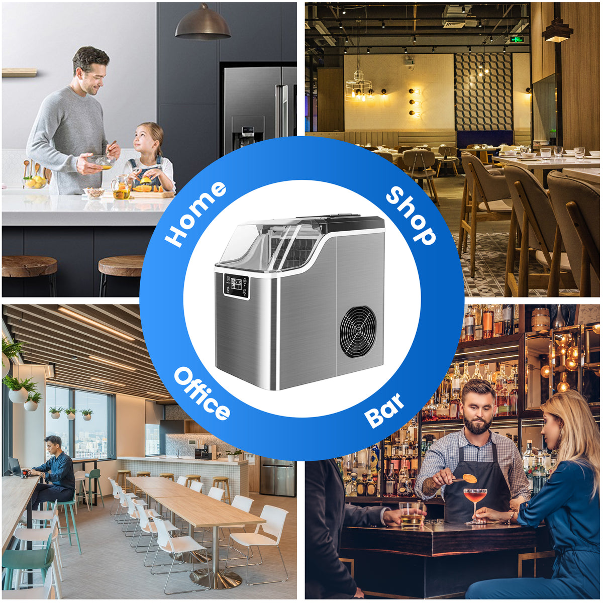 Ice Maker Countertop Use, Seizeen Multifunction Ice Maker Machines 13 ...