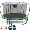 12FT Trampoline for Kids, Round Trampoline with Enclosure Net, Safety Upgraded Trampoline with High Toughness Fiberglass Pole, Zipper Seamless Mat, MAX Weight 1500lbs
