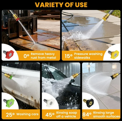 Seizeen 4000PSI Pressure Washer with 27FT High-Pressure Hose & 5 Nozzle & Spray Gun, 2.6GPM, Gas Pressure Washer for Patio & Garage