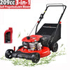 Seizeen Lawn Mower 3-in-1, 209CC 4-Stroke Cordless Mower Gas Powered, Lawn Mower Self-Propelled with Rear Bag, 21¡¯¡¯ Cutting Deck, Adjustable Cutting Height 1.18"-3", Motor Oil Included, Red