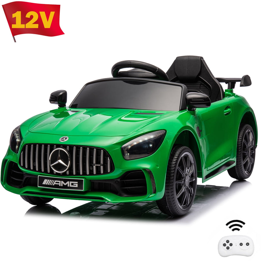 12V Kids Ride On Cars Battery Powered, Benz-GTR Ride on Toy w/ Remote Control, 3 Speeds, Music Player, Ride On Cars for Kids As Best Gift for Girls Boys, Green