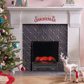 Seizeen 20'' Electric Fireplace Insert, 1400W Fireplace Log Set Heater with 3D Realistic Flame, Remote Control, Adjustable Thermostat, 1-9H Timer