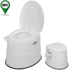 15'' Portable Toilet for Camping, Seizeen Outdoor Portable Potty for Camping Fishing Hiking, White Lightweight Plastic Toilet with Paper Holder, Max Hold Up to 320LBS