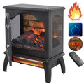 1500W Electric Fireplace Heater with Remote Control, Indoor Personal Space Heater with Timer 3D Virtual Flame, Quick Heat up for Office, Bedroom and Under Desk, 64℉-82℉ 11 Temperature Settings