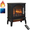 1500W Electric Fireplace Heater with Remote Control, Indoor Personal Space Heater with Timer 3D Virtual Flame, Quick Heat up for Office, Bedroom and Under Desk, 64¨H-82¨H 11 Temperature Settings