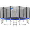 16FT Kids Trampoline with Hoop - Outdoor Trampoline W/Enclosure Net & Ladder, XXL Round Trampolines with Steel Support, Max Weight Capacity 1323LBS