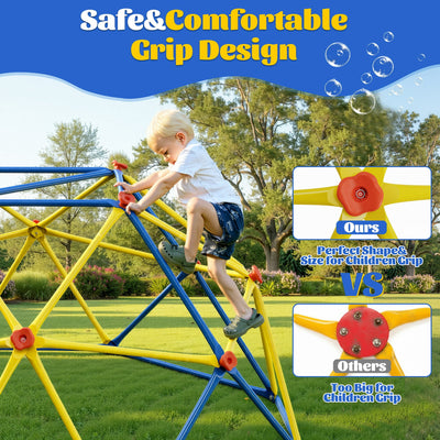 ENYOPRO 6ft Outdoor Climbing Dome, Kids Jungle Gym Dome Climber, Playground Climber for 3-5 Years Old, Climbing Toys for Outside, Rust & UV Resistant Steel Climbing Structures, Max 500lbs, Blue