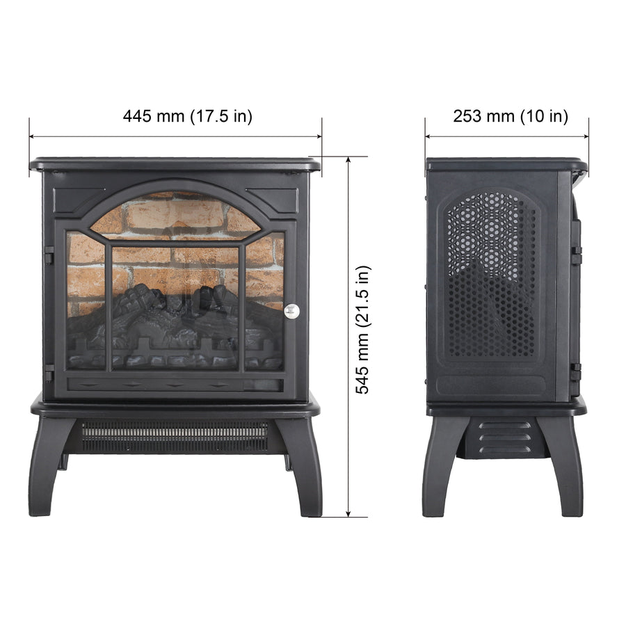 Fireplace Heaters for Inside, Seizeen 1500W Portable Space Heater, 18'' Electric Heater with Remote Control, 64F to 82F Temperatur Adjustable, Shutoff Safety Protection for Home Room