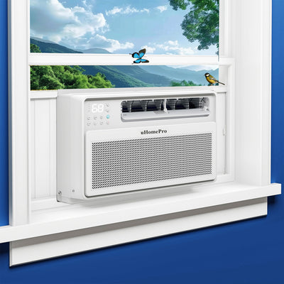 12000BTU Window Air Conditioner, Energy-Save Inverter Air Conditioner with Dehumidifier, 42dB Super Quiet AC with APP Control, Auto Swing, 4 Runing Modes & ECO