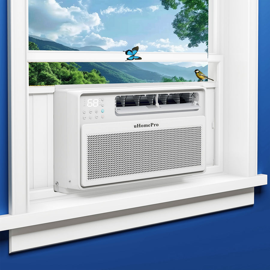 12000BTU Window Air Conditioner, Energy-Save Inverter Air Conditioner with Dehumidifier, 42dB Super Quiet AC with APP Control, Auto Swing, 4 Runing Modes & ECO