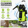 3800PSI Pressure Washer for Outdoor, Seizeen 1800W 110V Electric Power Washer, Multipurpose Cleaner Machine w/ 19.7ft Hose & 4 Nozzles, Foam Cannon, House Garden Deck Use