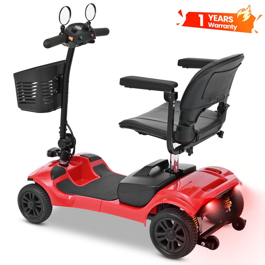 SEIZEEN Mobility Scooters for Seniors with Adjustable Seat, Rearview Mirrors, USB Charging Port,Powered Mobility Scooter for Adults,300W Motor,300 lbs Capacity, Red