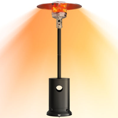 50,000 BTU Outdoor Patio Heater, Freestanding Patio Heaters Tall Propane with Wheels, Stainless Steel Patio Heater for Outdoor Backyard Deck Garden Use