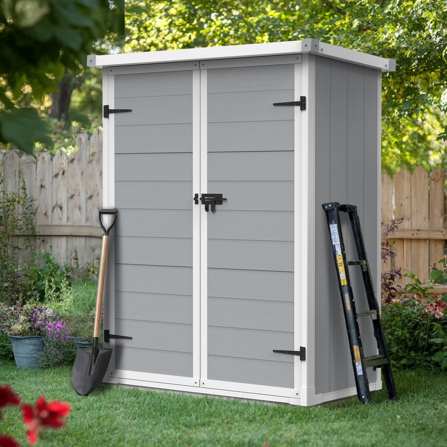 Shed, 4.4x2.2FT Outdoor Storage Shed, Patio Tool Storage Cabinet with –  seizeen, image size:900x900