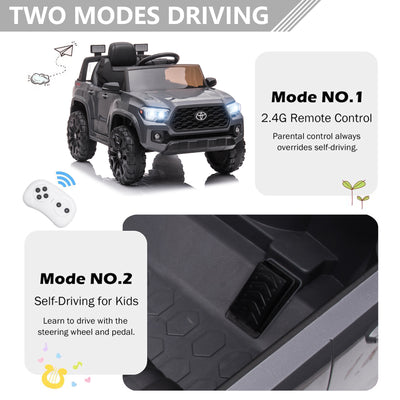 Licensed Toyota Tacoma Electric Ride on Vehicle for Kids, 12V Powered Ride on Car Toys with Remote Control, LED Lights, MP3 Player