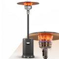 Patio Heaters for Outdoor Use, Propane Heaters w/ 12' Heating Radius, 50000 BTU Heavy Duty Heater w/ Overheating Protection System, Stainless Steel Flame Heater w/ Wheels, Gray