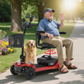 SEIZEEN Mobility Scooters for Seniors with Adjustable Seat, Rearview Mirrors, USB Charging Port,Powered Mobility Scooter for Adults,300W Motor,300 lbs Capacity, Red