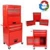 Seizeen 3-IN-1 Rolling Tool Chest, Tool Storage Cabinet with Wheels & 6 Drawers, Removable Tool Box Organizer On Wheels Large Capacity for Garage Workshop Warehouse, Red