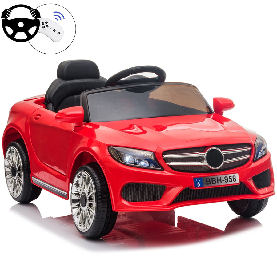 Ride On Toy Cars, 12V Battery Powered Ride On Sport Car for Kids, Girls & Boys Gift Electric Ride On for Age 3-6, Remote Control, LED Lights, MP3 Player, Red