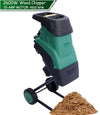 2-IN-1 Wood Chipper & Shredder, Seizeen 15Amp Electric Wood Chipper, Portable Leaf Mulcher on Wheels with Handle, 60L Collection Bag, Tamp Tool, Max 1.57¡¯¡¯ Cutting Dia