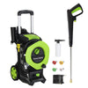 2000W Electric Powered Pressure Washer, 3380PSI 2 GPM Power Washer for Outdoor, High Pressure Cleaner w/Total Stop System, Safety Lock, 4 Nozzles, Soap Bottle