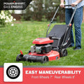 209CC Self-Propelled Lawn Mower, Gas Powered Lawn Mower with Large Rear Bag, Cordless Walk Behind Mower 4-Stroke Engine, 21’’ Cutting Deck & 5 Heights Adjustable, Red