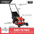 209CC Self-Propelled Lawn Mower, Gas Powered Lawn Mower with Large Rear Bag, Cordless Walk Behind Mower 4-Stroke Engine, 21’’ Cutting Deck & 5 Heights Adjustable, Red