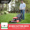 209CC Self-Propelled Lawn Mower, Gas Powered Lawn Mower with Large Rear Bag, Cordless Walk Behind Mower 4-Stroke Engine, 21’’ Cutting Deck & 5 Heights Adjustable, Red