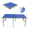 Table Tennis Table Set, 72x36x30 Inch Indoor Outdoor Ping Pong Table for Adults Kids, Foldable & Portable Table Tennis Table with Net, 2 Table Tennis Paddles and 3 Balls