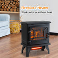 Seizeen 1400W Fireplace Heater for Inside, Portable Electric Space Heater with 2 Temperature Modes, Quick Temperature Settings for Small Space, Heating Air, Over-Heating Protection, 17''