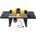 Electric Router Table Adjustable, Woodworking Router Table for Precision Cutting, 34’’ Compact Craftsman Table w/Heavy-Duty Construction