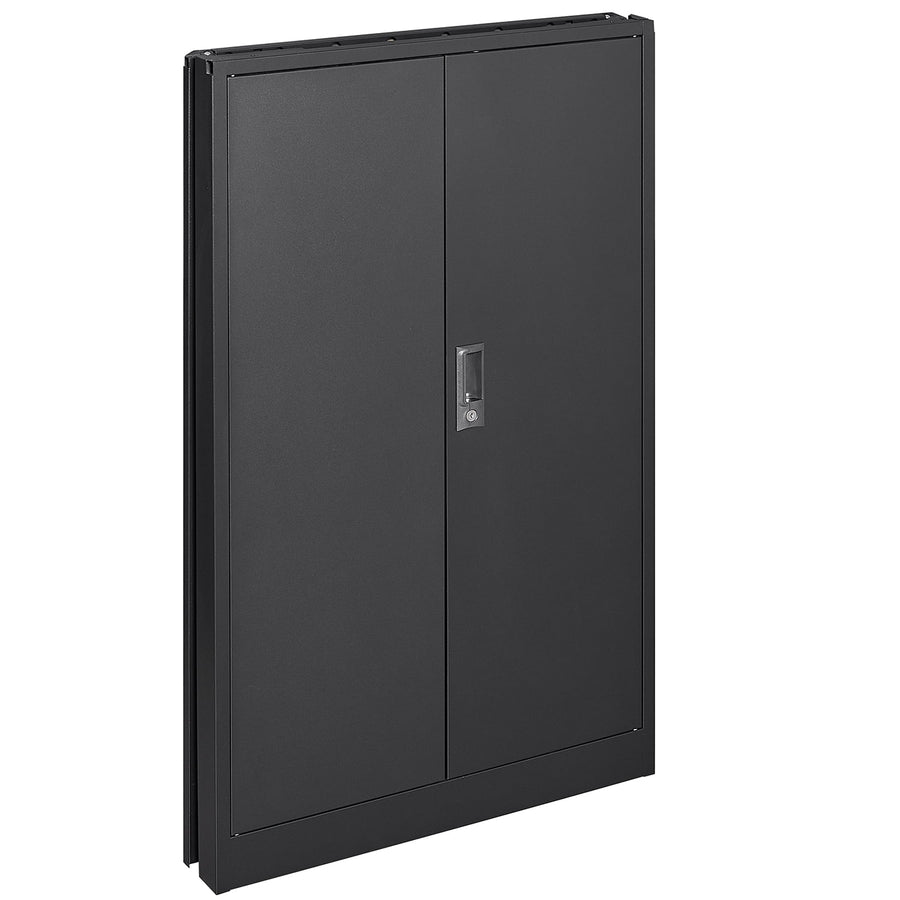 47" Metal Cabinet, Seizeen Garage Storage Cabinet with Adjustable Shelves, Pegboard and Hooks, Wall-Mountable Steel Cabinet for Workshop, Warehouse and Utility Room