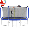 Seizeen 14FT Trampoline for Kids & Adults, Curved Pole Design Trampoline with Enclosure and Hoop for Outside, Max Weight 1320 LBS for 4-6 Kids