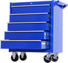 Seizeen Rolling Tool Boxes on Wheels, 5 Drawers Tool Chest Storage Cabinet Metal, Multifunctional Tool Cart Lockable for Garage Workshop, 30''H Blue Tool Organizer