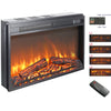 27'' Electric Fireplace Insert, Seizeen Fireplace Heater for Inside, 1400W Freestanding Heater up to 400 Sq. Ft, with Log Set, Remote Control, Timer, 64¨H-82¨H Adjustable