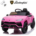 Seizeen 12V Kids Ride On Cars Battery Powered, Lamborghini Ride on Toy w/ Remote Control, 3 Speeds, Music Player, Ride On Cars for Kids As Best Gift for Girls Boys, Pink