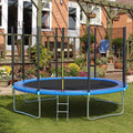 Seizeen Trampoline for Kids 12 ft - All-Weather Round Trampoline W/ Enclosure Net, Large Trampoline with Strong Supports for 6-8 Kids