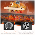 SEIZEEN Charcoal Grill with Thermometer & Large Cooking Space, Smoker Grill, BBQ Grills for Camping & Picnic, Iron, Black